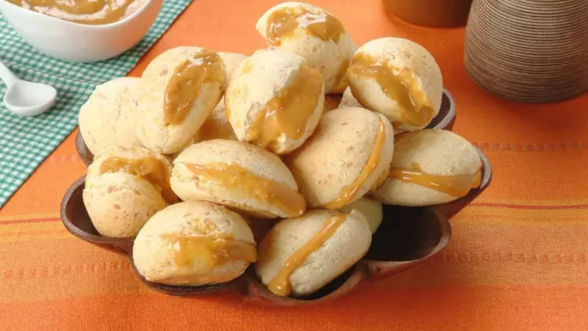 Surpresa Mineira Pão de Queijo Recheado com Doce de Leite